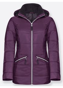 Dames Gewatteerde jas, warm in aubergine ,maat 38, WITT, 100% Polyester