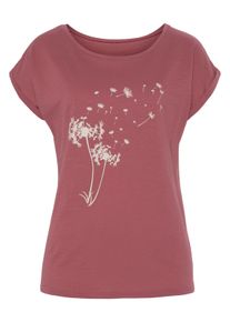 Vivance Dames T-shirt in bessenrood ,maat 32/34, Witt, 100% Katoen