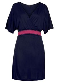 Lascana Dames Jersey jurk in marine ,maat 38, Witt, 100% Viscose