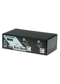 ROLINE KVM-kapcsoló, 2 PC, DisplayPort, USB - 14.01.3327