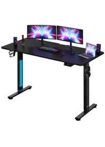 Casaria Zit sta bureau Zwart 140x60x73-118cm