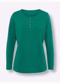 Dames Shirt met lange mouwen en drukknopen in groen ,maat 38, WITT, 100% Katoen