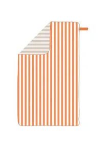 s.Oliver S. Oliver Sporthandtuch , Grau, Naturfarben, Orange , Textil , Streifen , 90x180 cm , Oeko-Tex® Standard 100 , Aufhängeschlaufe, strapazierfähig, schnelltrocknend, schadstoffgeprüft , Heimtextilien, Badtextilien, Handtücher