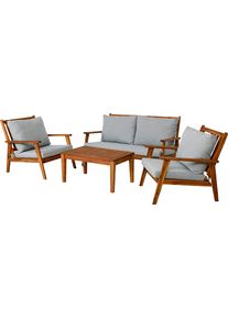 ByLiving Gartenlounge-Set »LA PALMA«, (Set, 11 tlg., Lounge -Set, Gartenmöbel-Set, FSC®-zertifiziertes Massivholz), aus massivem Akazienholz mit gemütlichen Sitz- und Rückenkissen