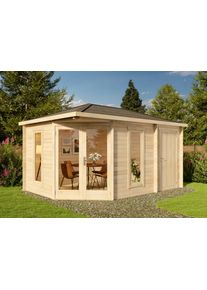 Alpholz 5-hoekig Tuinhuis Liwa compact met Aanbouw