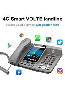Smart 4G Android Wireless Hotspot Deskphone Cordless Telephone Support VOLTE WIFI Hotspot 2G 3G sim card For Office Home
