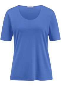 efixelle - Rundhals-Shirt, blau, Gr. 48, Baumwolle