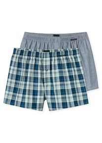 Schiesser Heren Boxershorts 'Multipack' blauw / grijs / groen M