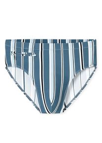 Schiesser Heren Zwembroek ' Komfort - Ocean Swim ' blauw / wit S