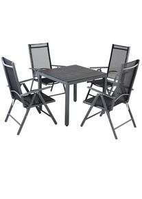 Casaria Tuinset Bern 5-delig Antraciet Aluminium WPC