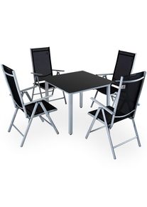 Casaria Tuinset Bern 5-delig Zilver Aluminium