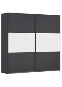 Rauch Möbel Schwebetürenschrank , Grau, Weiß, Alufarben , Metall , 2 Fächer , 218x210x59 cm , Blauer Engel, Goldenes M, Made in Germany , in verschiedenen Größen erhältlich , Schlafzimmer, Komplette Schlafzimmer und Serien, Schlafzimmerserien