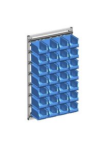 Wandstelling met magazijnbakken, h x b = 1190 x 660 mm, met 28 bakken