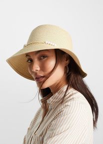 Solhatt i strå - beige - storlek Onesize - bonprix