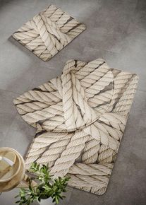 Badrumsmatta med memoryskum - beige - storlek 5 (Badrumsmatta 70/110 cm) - bonprix