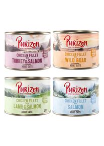 Lot mixte Purizon Adult en boîte - sans céréales.- 6 x 200 g