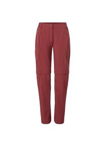 Vaude Womens Farley Stretch Zip Off T-Zip Pants II Trekkingbroek Dames (42 - Short |rood)