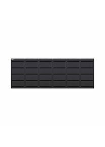 Cutie de gunoi Dagobert cu 6 compartimente (120 litri) - 6x120 / Negru (RAL9005) / Copertă