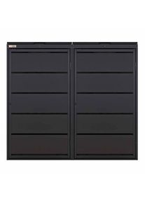Cutia de gunoi Dagobert cu 2 compartimente (240 litri) - 2x240 / Negru (RAL9005) / Copertă