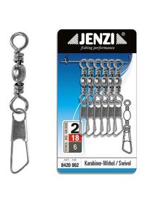 Jenzi Karabiner-Wirbel vernickelt Salzwasserfest Größe: 2 bis 18kg