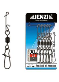 Jenzi NO KNOT-Verbinder mit Fast-Lock Karabiner-Wirbel Groß 24 Kg