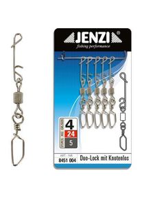 Jenzi NO KNOT-Verbinder mit Duo-Lock Karabiner-Wirbel mittel 24 Kg