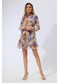 Rochie eleganta din voal cu imprimeu Tya Multi