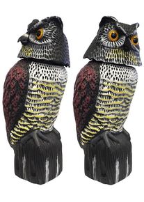 Green>it scarecrow owl with 360° rotating head (1pcs)