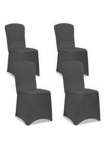Detex Funda para silla juego de 4 antracita OEKO-TEX