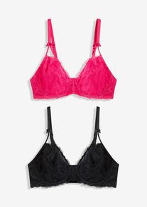 Lot de 2 soutiens-gorge à armatures - fuchsia - taille 90B - bonprix