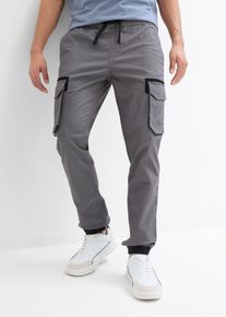 Pantalon extensible avec poches cargo Regular - gris - taille 58 avec coton - bonprix
