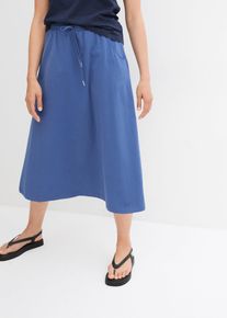 Jerseyskj&oslash;rt i bomullsmiks, bl&aring;, st&oslash;rrelse 56/58 (3XL), bonprix