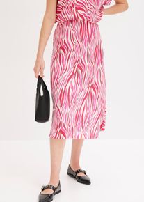 Midiskjørt med print, beige, størrelse 46, bonprix
