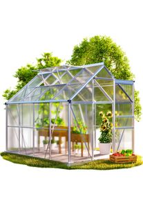 Gardebruk Invernadero aluminio 250x190x195cm con cimientos