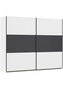 Rauch Möbel Schwebetürenschrank , Grau, Weiß , Metall , 3 Fächer , 261x210x59 cm , Blauer Engel, Goldenes M, Made in Germany , in verschiedenen Größen erhältlich , Schlafzimmer, Komplette Schlafzimmer und Serien, Schlafzimmerserien