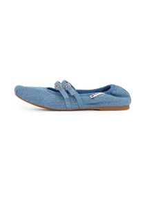 Tommy Jeans Dames Ballerina met riempjes blauw denim 36