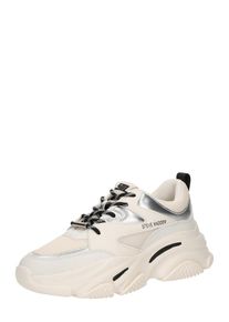 Steve Madden Dames Sneakers laag 'Progressive' crème / zwart / zilver 36