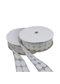 1 Set - Hook and loop dots roll, Set - Hook & Loop | 33 mm | white, nylon|polyester