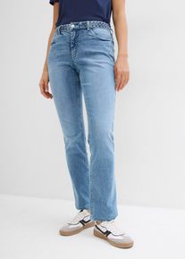Jeans straight vita media, Blu, Taglia 56, bonprix
