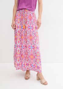 Gonna lunga in viscosa fluente, Fucsia, Taglia 50, bonprix