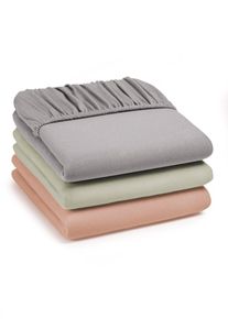 Lenzuolo in jersey con angoli, Grigio, Taglia 100x200 cm, bonprix