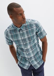 Chemise manches courtes en seersucker 100% coton - blanc - taille 51/52 (5XL) - 100% coton - bonprix