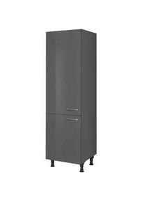 Nobilia Geräteumbauschrank , Schieferfarben , Metall , nur wie online abgebildet bestellbar , 60x216.6x58 cm , Blauer Engel, Pefc, Goldenes M, Made in Germany, DGM-Klimapakt , Küchen, Küchenmöbel, Küchenschränke, Geräteumbauschränke