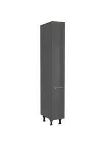 Nobilia Apothekerschrank , Schieferfarben , Metall , 5 Fächer , nur wie online abgebildet bestellbar , 30x216.6x58 cm , Blauer Engel, Pefc, Goldenes M, Made in Germany, DGM-Klimapakt , Küchen, Küchenmöbel, Küchenschränke, Apothekerschränke