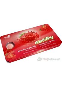 Packom International Natilky jahodové pastilky s vitamínom C 12 pastiliek
