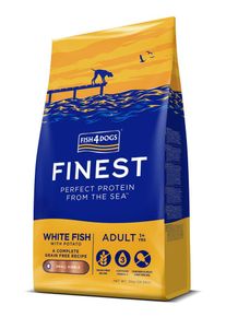 FISH4DOGS Granule malé pre dospelých psov Finest biela ryba so zemiakmi 12kg, 1+