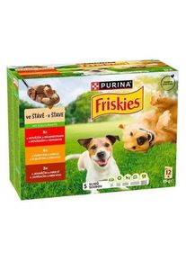 FRISKIES dog Adult Multipack hovädzie&kura&jahňa v šťave kapsička pre psy 12x85g