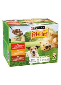 FRISKIES dog Adult Multipack hovädzie&kura&jahňa v šťave kapsička pre psy 24x85g