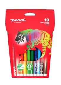 Penol Fibre Tip pens x10