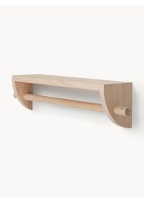 Bloomingville Mini Półka ścienna z drewna paulowni Mingus Beżowy Drewno, Lite drewno S 60 x W 14 cm
